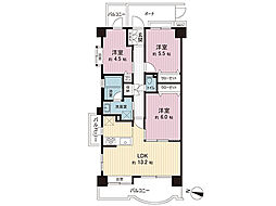 クリオ湘南長沢参番館A棟 3LDKの間取図画像