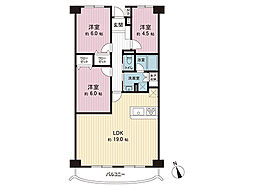 湘南長沢グリーンハイツ1-1号棟 2SLDKの間取図画像