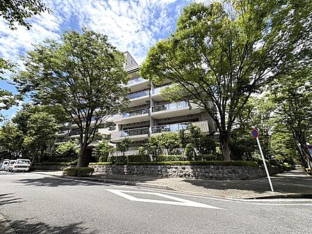 ◇◆三菱地所旧分譲「パークハウス」シリーズならではの気品と重厚感が漂う外観。落ち着きのあるタイルの質感とスタイリッシュなフォルムが、多摩川沿いの豊かで開放的なロケーションに調和しています。◆◇
