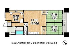 荻野マンション 3LDKの間取図画像