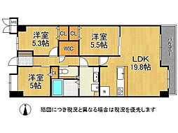 セルヴィオ4番館 3LDKの間取図画像