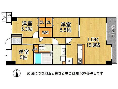 3LDK 間取り