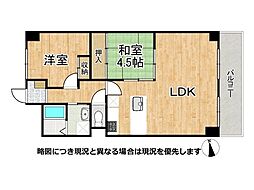 長洲公園サニーハイツ 2LDKの間取図画像