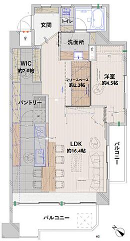 間取り 中銀松戸マンシオン 6階/-