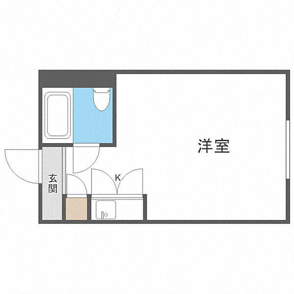 シャンボール札幌 814｜北海道札幌市北区北八条西６丁目(賃貸マンション1R・4階・15.23㎡)の写真 その2