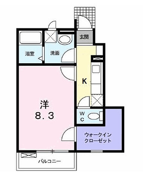 オルタンシア 102｜東京都八王子市打越町(賃貸アパート1K・1階・30.96㎡)の写真 その2