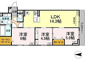 Dスクエア本町 303 ｜ 東京都八王子市本町31-4（賃貸アパート3LDK・3階・67.65㎡） その2