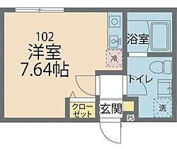 カインドネス立川錦町B棟 102 ｜ 東京都立川市錦町6丁目28-32（賃貸アパート1R・1階・20.97㎡） その2