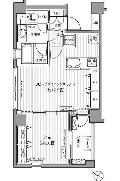 神奈川県横浜市西区浜松町(賃貸マンション1LDK・3階・46.91㎡)の写真 その2