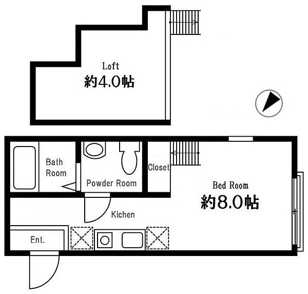 神奈川県横浜市保土ケ谷区岡沢町(賃貸アパート1R・2階・18.63㎡)の写真 その2