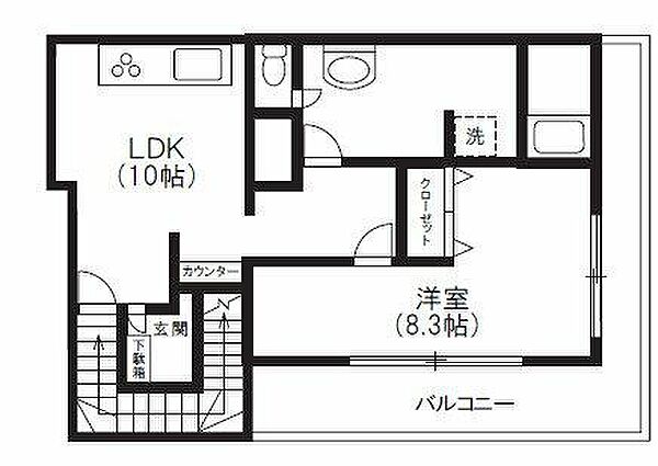 神奈川県横浜市鶴見区鶴見中央4丁目(賃貸マンション1LDK・8階・57.54㎡)の写真 その2