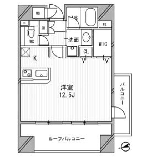 浅草橋レジデンス 1201｜東京都台東区浅草橋４丁目(賃貸マンション1R・12階・38.59㎡)の写真 その2