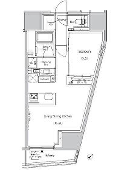 ザ・パークハビオ市ヶ谷ウエスト 804｜東京都新宿区市谷田町２丁目(賃貸マンション1LDK・8階・51.00㎡)の写真 その2