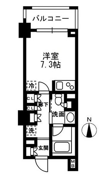 レジディア中落合　B棟 B505｜東京都新宿区中落合１丁目(賃貸マンション1R・5階・23.71㎡)の写真 その2