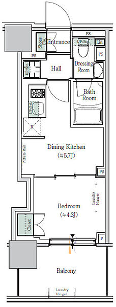 ＯＮＥ　ＲＯＯＦ　ＲＥＳＩＤＥＮＣＥ　ＮＩＳＨＩＮＩＰＰＯＲ 807｜東京都荒川区西日暮里５丁目(賃貸マンション1DK・8階・25.84㎡)の写真 その2