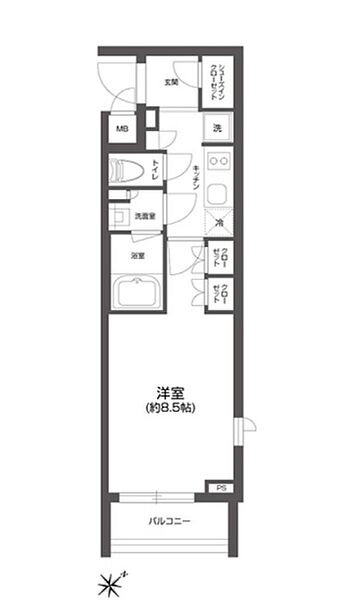 グランパセオ四谷若葉（GRAN PASEO四谷若葉） 402｜東京都新宿区若葉３丁目(賃貸マンション1K・4階・28.58㎡)の写真 その2