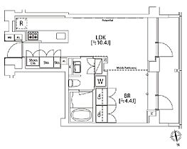 カスタリア市ヶ谷 407 ｜ 東京都新宿区市谷薬王寺町14-4（賃貸マンション1LDK・4階・40.54㎡） その2