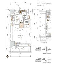 ガリシアグランデ江戸川橋 806 ｜ 東京都文京区水道２丁目5-17（賃貸マンション1K・8階・25.83㎡） その2