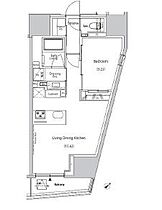 ザ・パークハビオ市ヶ谷ウエスト 504 ｜ 東京都新宿区市谷田町２丁目4（賃貸マンション1LDK・5階・51.00㎡） その2