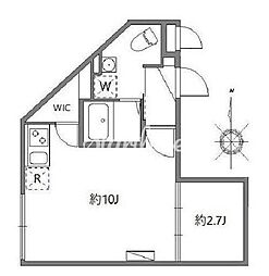 ソラシアレジデンス早稲田 3階1LDKの間取り