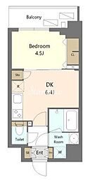 S-RESIDENCE新宿早稲田avelis 6階1DKの間取り