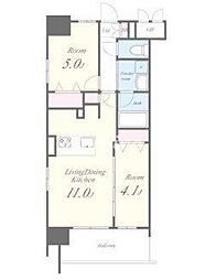 ROOTs Shinjuku Wakamatsucho 3階2LDKの間取り
