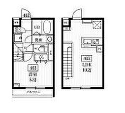 エルファーロ神楽坂 4階1LDKの間取り
