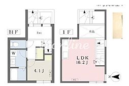 ＶＥＮＮ 1階1LDKの間取り