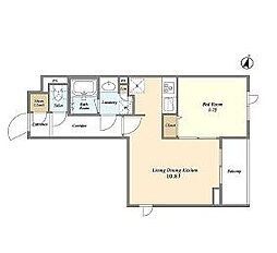サニバス飯田橋（SUNIVAS飯田橋） 4階1LDKの間取り