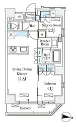 ラティエラ中野新井 1SLDKの間取図画像