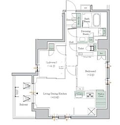 ワンルーフレジデンス中野 2LDKの間取図画像