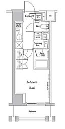 ザ・パークハビオ文京江戸川橋 1Kの間取図画像