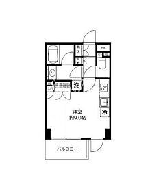 ドルフ後楽園ステーションフロント ワンルームの間取図画像