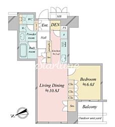ウエストパークタワー池袋 1LDKの間取図画像