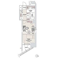 渋谷区本町3丁目マンション 2Kの間取図画像