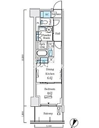 ロイヤルパークス赤羽サウス 1DKの間取図画像