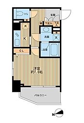HF早稲田レジデンス 1Kの間取図画像