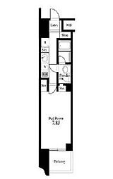 Primal新宿若松町 1Kの間取図画像