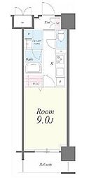 アコリエンテ 1Kの間取図画像