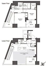 コンフォリア新中野 2LDKの間取図画像