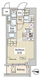 早稲田アパートメント 1Kの間取図画像