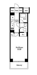 Primal新宿若松町 1Kの間取図画像