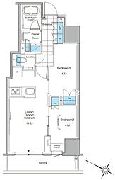 ルフォンプログレ北新宿 2LDKの間取図画像