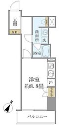 SS.FLAT神楽坂south ワンルームの間取図画像