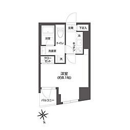 GRANDPASEO市谷甲良町 1Kの間取図画像