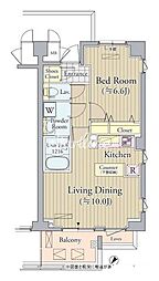 プライムアーバン東中野コート 1LDKの間取図画像