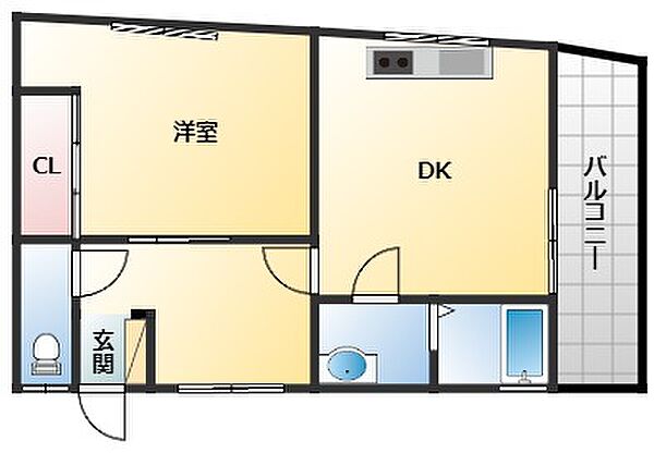 古市4丁目貸家 ｜大阪府羽曳野市古市4丁目(賃貸一戸建1DK・1階・41.25㎡)の写真 その2