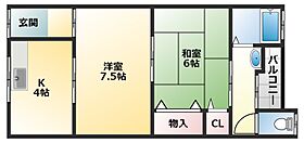 コーポ奥野  ｜ 大阪府羽曳野市高鷲2丁目（賃貸アパート2K・1階・35.00㎡） その2