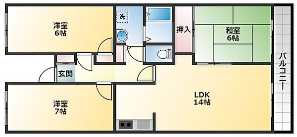 パークレジデンス ｜大阪府羽曳野市伊賀5丁目(賃貸マンション3LDK・2階・65.25㎡)の写真 その2