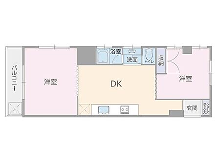 2DK 間取り